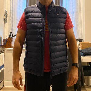 NWT Blue Silbon Water Resistant Puffer Vest Mens Medium Full Zip